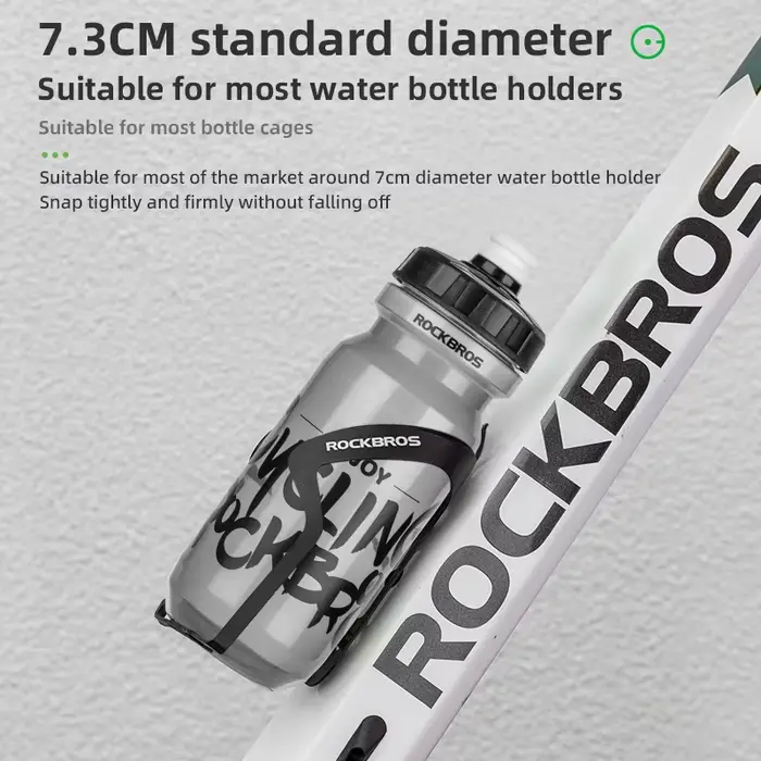 ROCKBROS-Bouteille d'eau en plastique pour vélo de route et VTT, accessoire portable de grande capac