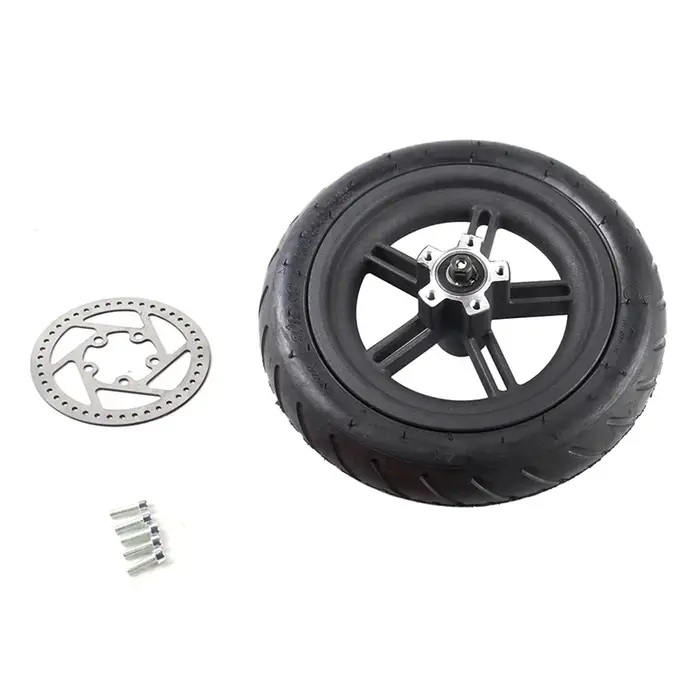 Pièces de réparation pour trottinette électrique : Pneu arrière ABVE-8 1/2X2, Roue en caoutchouc plein avec jante pour trottinette électrique 8 1/2X2