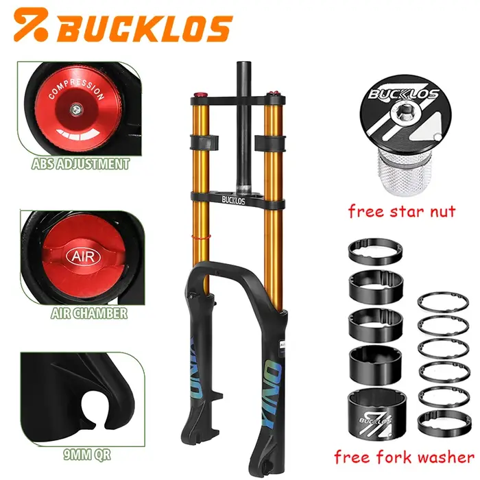 BUCKLOS 20*4.0 fourche de vélo Double épaule