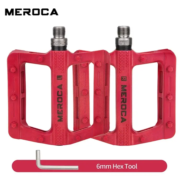MEROCA pédale de vélo en Fiber de Nylon pédales de VTT antidérapantes élargies pédale de vélo de rou