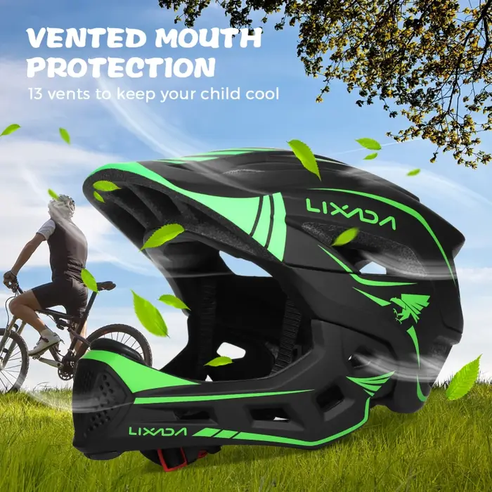 Casque intégral amovible avec poignées pour enfants