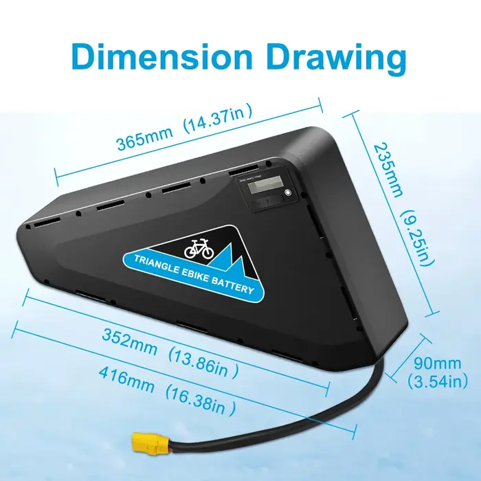 Batterie lithium-ion Triangle pour vélo électrique 36 V