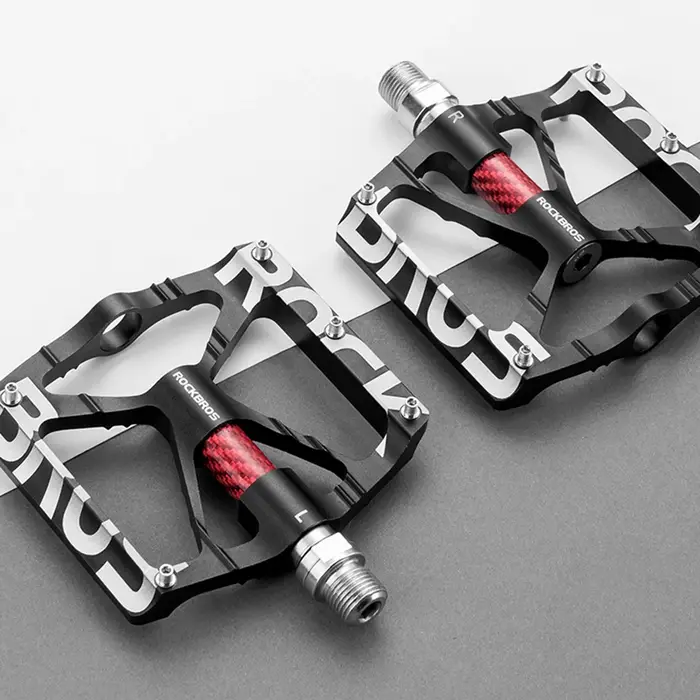  Pédales ultralégères en alliage d'aluminium ROCKBROS, roulements étanches réfléchissants, design antidérapant, accessoires de cyclisme pour vélos de montagne et de route