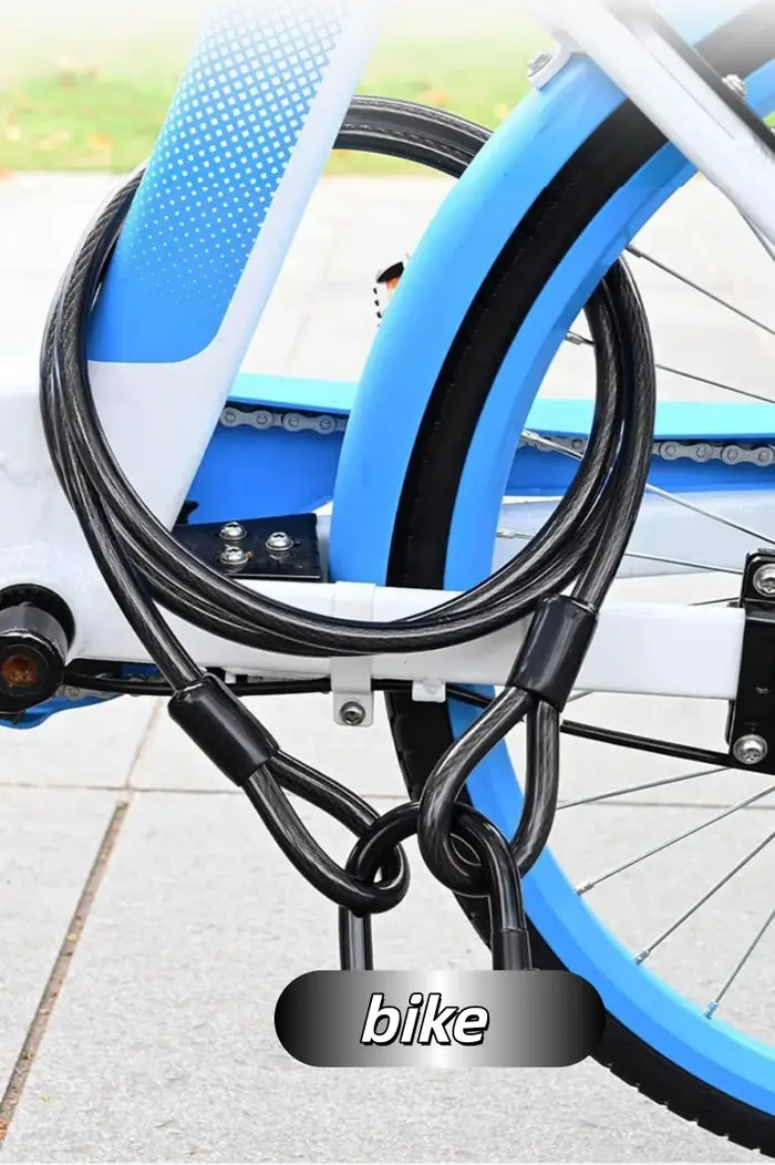 Antivol de chaîne pour vélo, 1,2 m, antivol de sécurité pour moto, vélo, etc.