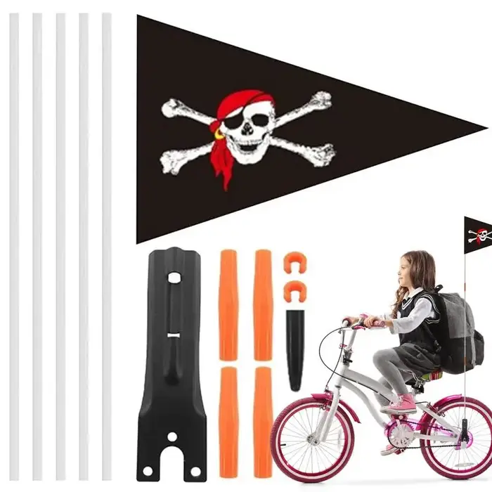 Drapeau de vélo réglable en hauteur
