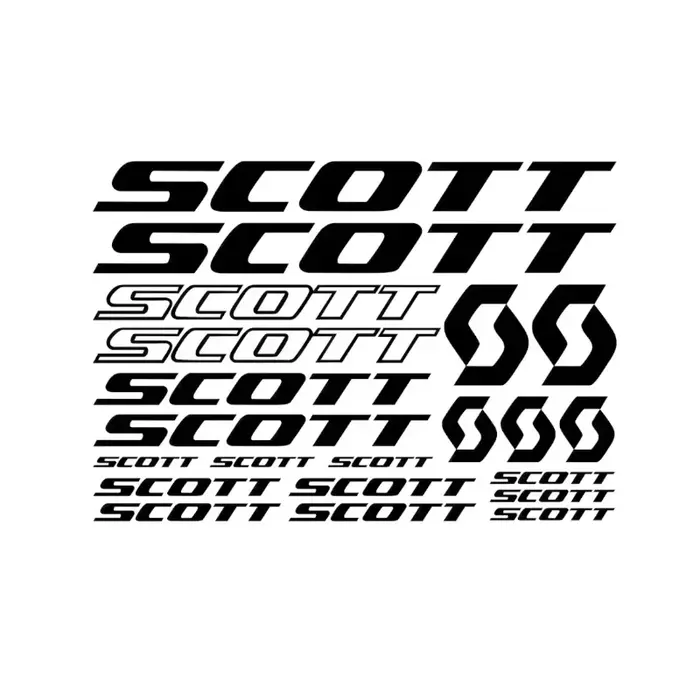 Ensemble de 21 autocollants pour cadre de vélo de style Scott, autocollants en vinyle imperméables pour vélo, 32x22cm