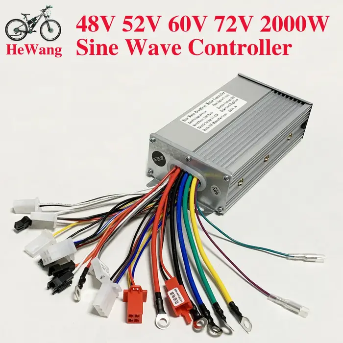 Contrôleur d'onde sinusoïdale 48V 52V 60V 64V 72V Ebike 1000W 1500W