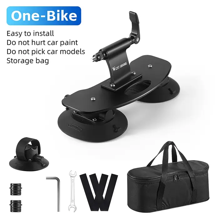 Support de vélo pour toit de voiture WEST BIKING, fixation par ventouse, adsorption sous vide, pour 