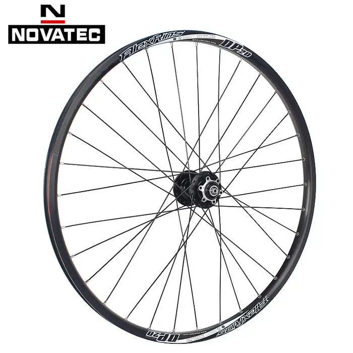 Jeu de roues de vélo de montagne Novatec 26 pouces D041/D042 4 roulements 7-11 vitesses 32H Frein à disque en alliage d'aluminium