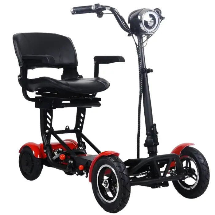 Scooter électrique de voyage léger pour femmes 500W 36V Scooters de mobilité 4 roues pliantes avec accoudoir amovible