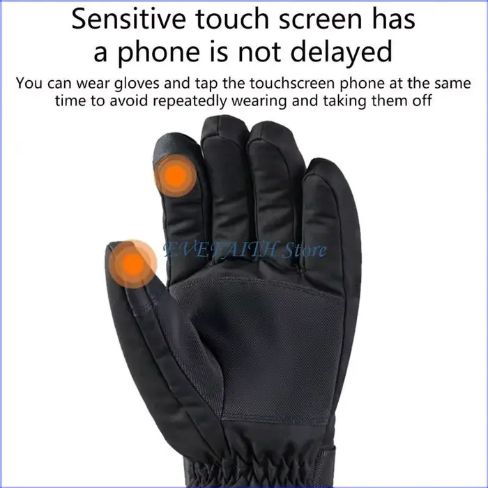 Gants chauffants 124B, imperméables, pour écran pour vélos randonnée