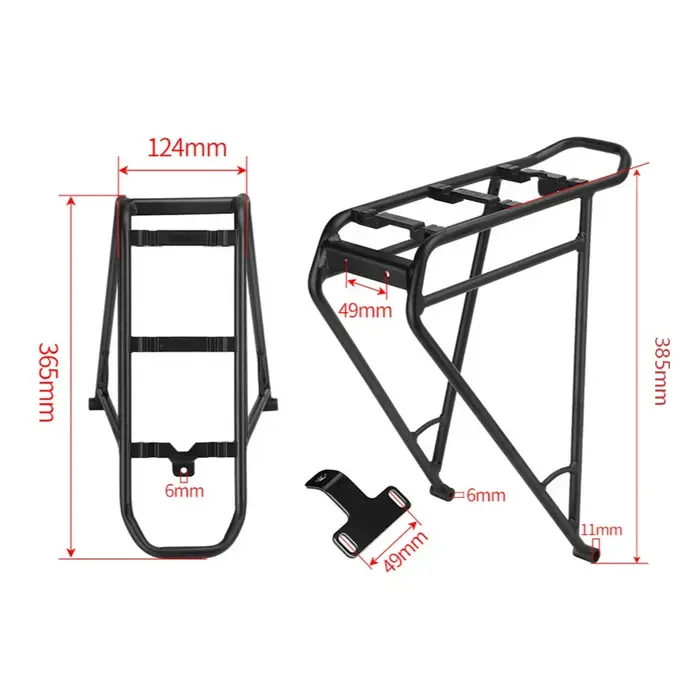 Support de support arrière pour vélo électrique