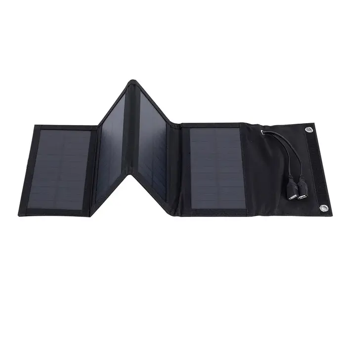 Panneau solaire pliable 10W, double sortie USB, sac solaire pliable Portable pour Camping en plein a