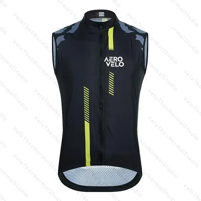 Gilet de cyclisme AERO VELO 2026 pour homme – Coupe-vent, sans manches, avec fermeture éclair, pour 