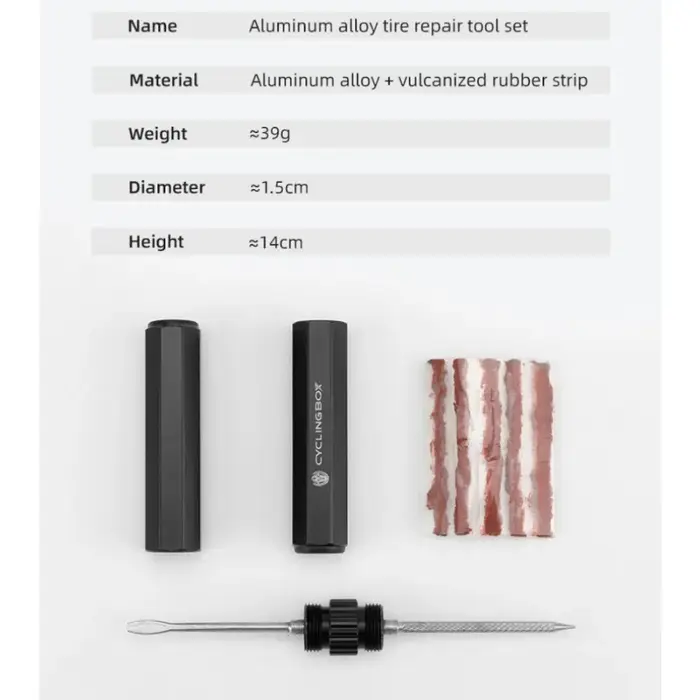 Kit de réparation de pneus Tubeless de vélo
