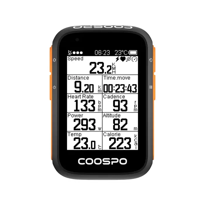 COOSPO BC200 Ordinateur de vélo sans fil GPS Compteur de vitesse de vélo Compteur kilométrique 2,6 p