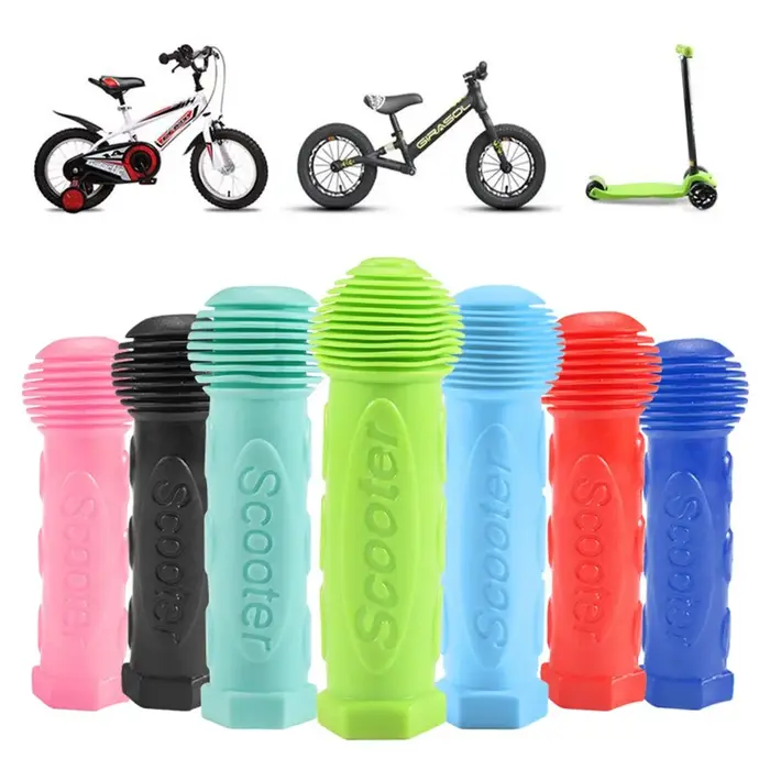 1 paire de poignées de guidon de vélo pour enfants, couverture de guidon de Tricycle et de Scooter pour enfants, poignée en caoutchouc antidérapante et étanche