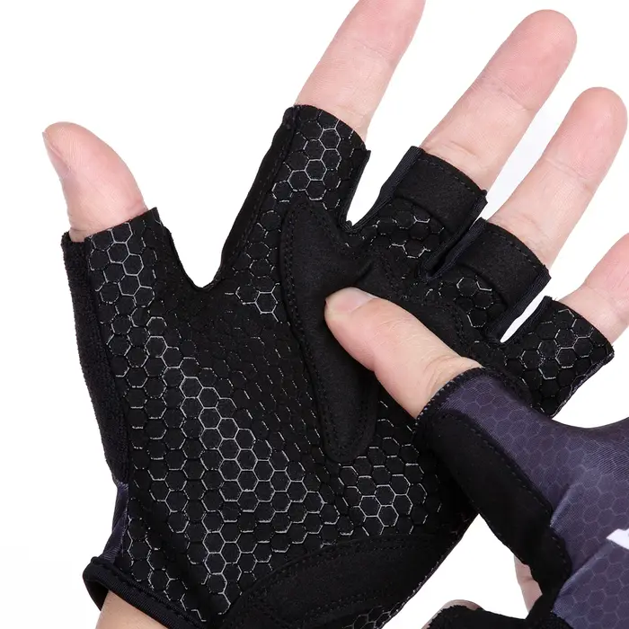 Gants de cyclisme rembourrés à demi-doigts pour hommes et femmes