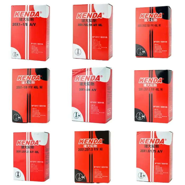 Chambre à air de vélo KENDA 20X1.25/1.5/1.75/2.125/1-8/3-8 pouces AV/FV 32/36/48mm pour véhicule pliable 451C