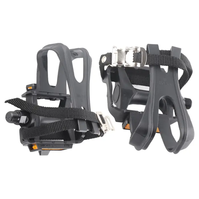 1 paire de pédales de vélo en nylon avec sangles de fixation pour vélos de montagne Fixie