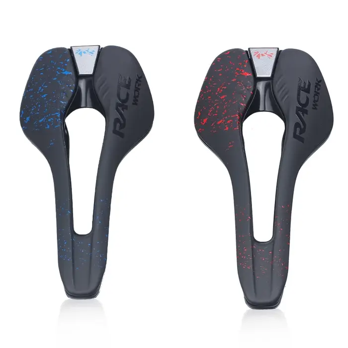 Selle de vélo VTT et route RACEWORK RK90 professionnelle ultralégère en nylon avec rail acier chrome-molybdène pour homme triathlon et course TT