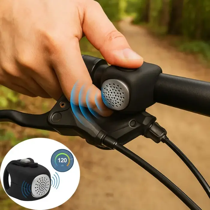 Sonnette de vélo électrique, klaxon de vélo, 3 modes sonores, klaxon d'avertissement de moto, cloches de guidon de cyclisme sur route vtt, cloche forte pour une conduite en toute sécurité
