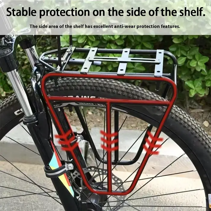 Porte-bagages avant en acier robuste de 25 kg pour vélo