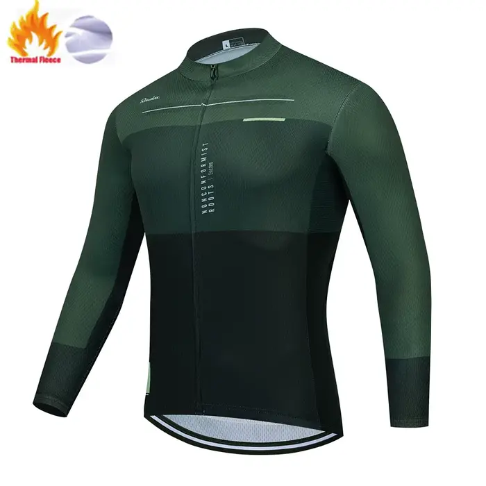Hommes vestes d'hiver 2025 équipe Raudax hiver vêtements de cyclisme vtt à manches longues maillots 