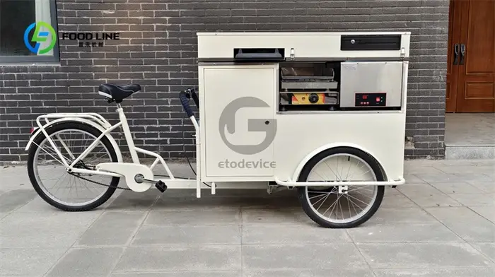 Vélo cargo à 3 roues personnalisé pour la vente de nourriture de rue