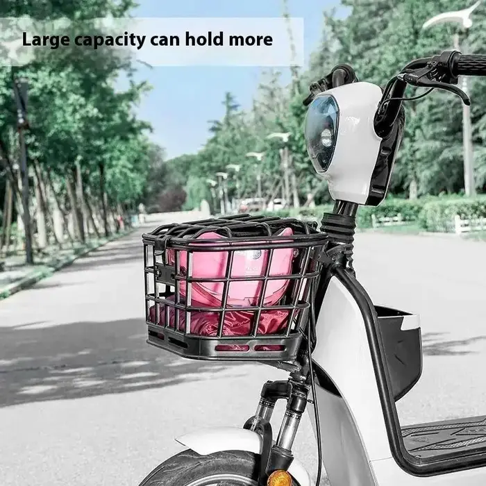 Offre spéciale 1 ensemble grande capacité Anti Extrusion vélo avant panier noir PC détachable