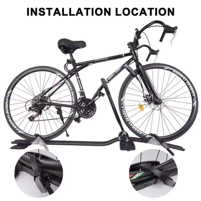 Sangles spécifiques pour porte-vélos de toit 598 avec coussinets de protection