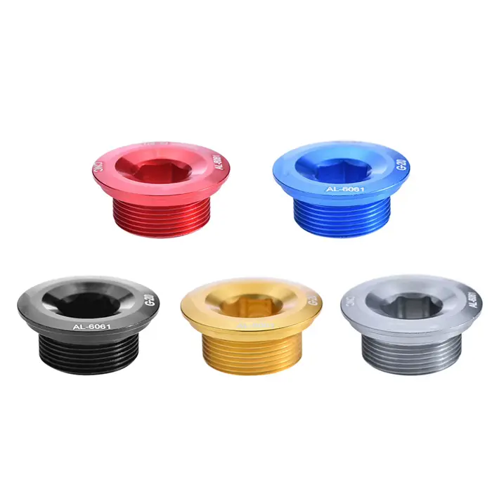 Boulon de fixation de manivelle de vélo en alliage d'aluminium