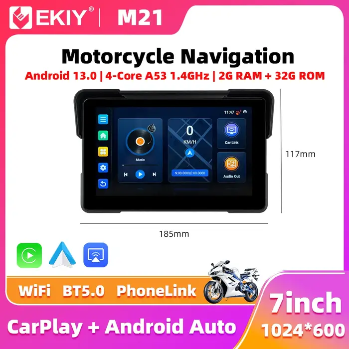 EKIY 7.0 "Android 13.0 Moto GPS WiFi