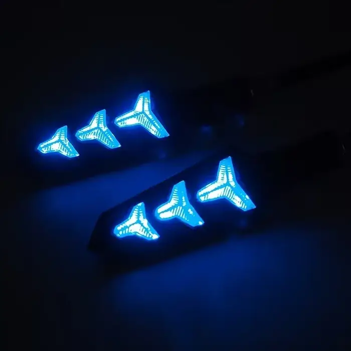 Clignotants Led pour Moto, eau courante pliable, indicateur de Moto, feux arrière, lampe de signalis