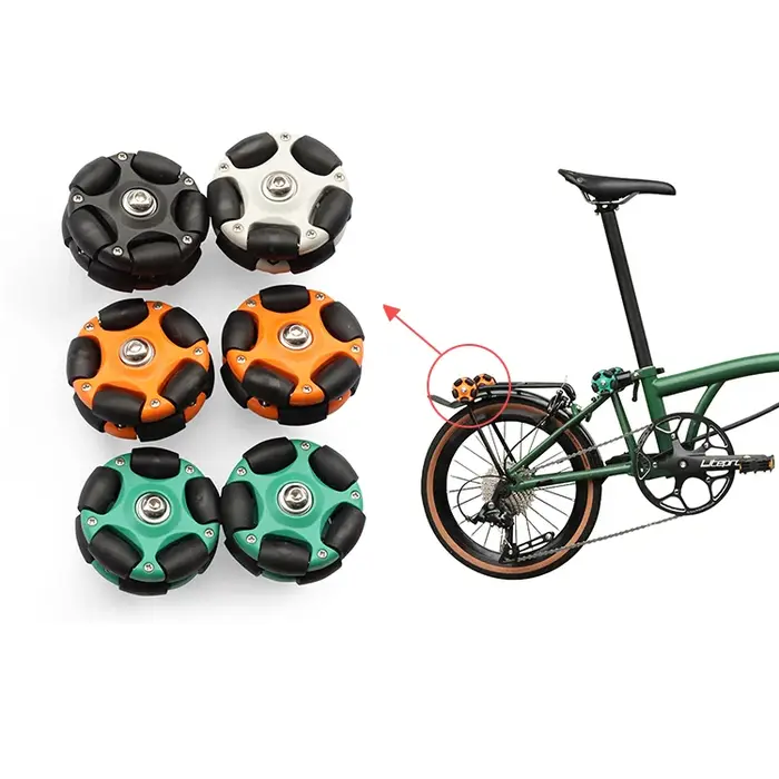 Roue auxiliaire universelle pliable Carston pour vélo, rotation 58 cm, adaptée aux roues de poussée rotatives