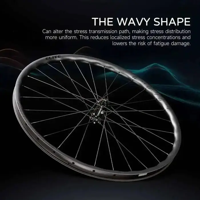 Jeu de roues en carbone ELITEWHEELS 29er FLOW-MTB à profil ondulé