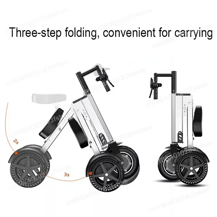 Tricycle électrique pliable à 3 roues