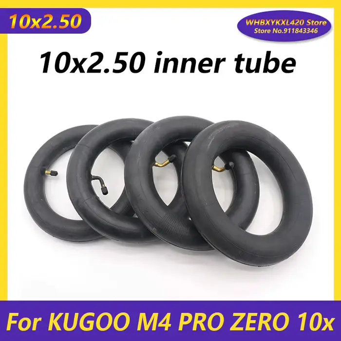 Chambre à air pour Scooter électrique de 10 pouces, pneu 10x2.50 10x2.5 255x80 pour KUGOO M4 PRO Zer