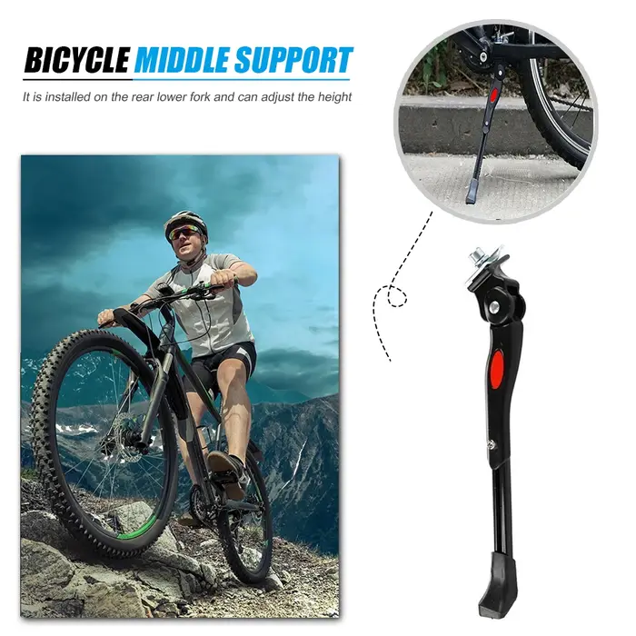 Béquille latérale réglable pour vélo de route et VTT