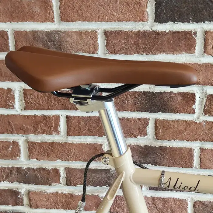 Selle de vélo en cuir marron vintage souple pour vélo de montagne