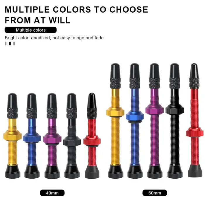 Valve tubeless pour vélo 40/60 mm F/V Presta