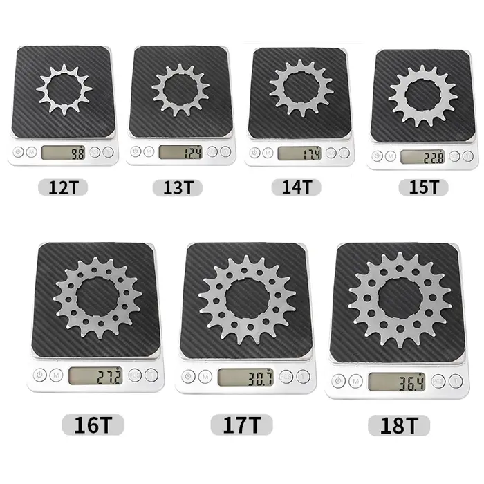 MUQZI vélo Cassette Cog simple vitesse 12T 13T 14T 15T 16T 17T 18T pignons vtt route