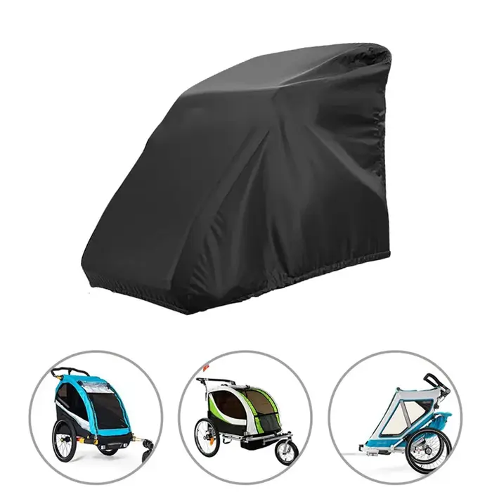 Juste de protection imperméable pour remorque de vélo, housse de rangement pour chariot enfant, double ou simple, revêtement PU, 84x140x99cm, nouveau