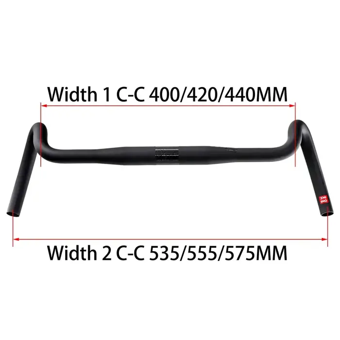 Guidon de gravier en carbone, grande barre évasée, pour vélo de route, Cyclocross, 400/420/440mm, 30 degrés
