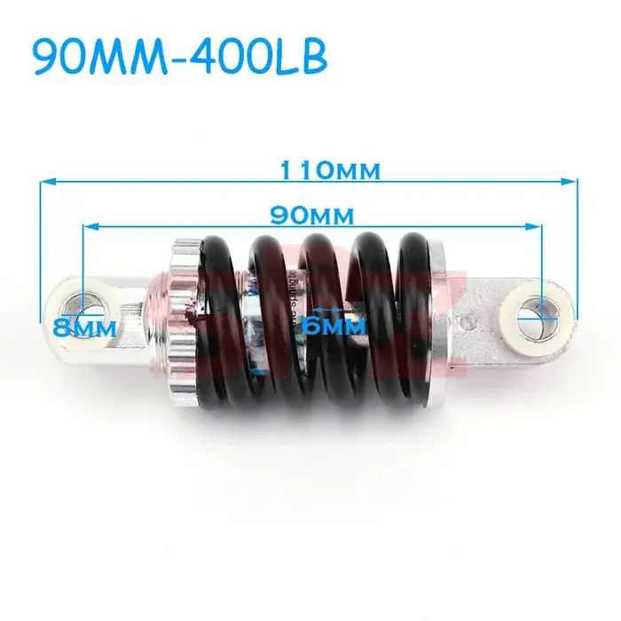 Mini amortisseur à ressort pour vélo électrique et moto, adapté pour 47cc49CC, 90-215mm, 400-2000 ar