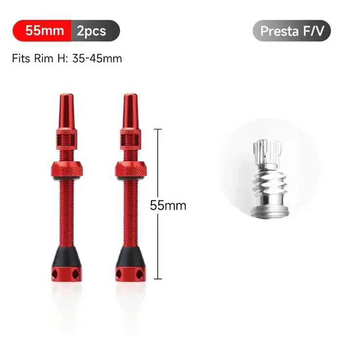 Valve de vélo VEXA - Valve Presta Tubeless avec capuchon multifonction