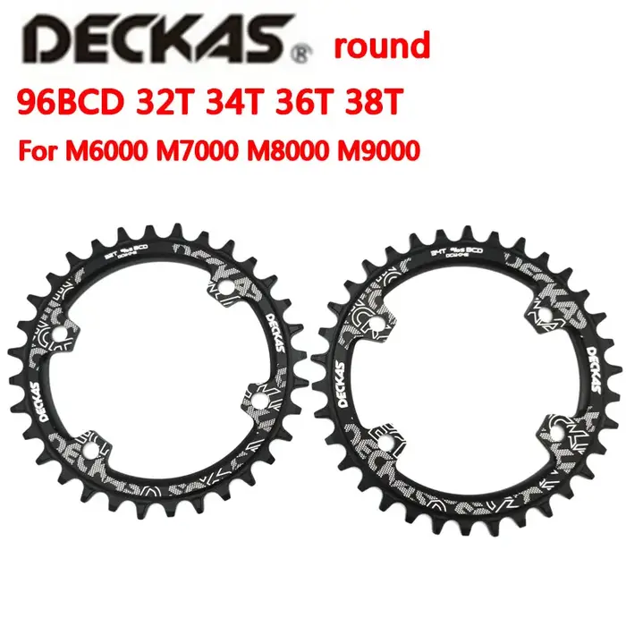 DECKAS 96BCD plateau rond/Ova vtt 32T 34T 36T 38T pièces de plaque de couronne pour Shimano M6000 M7000 M8000 M4100