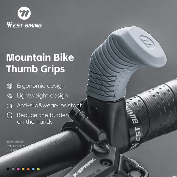 WEST BIKING – poignées de pouce de vélo vtt