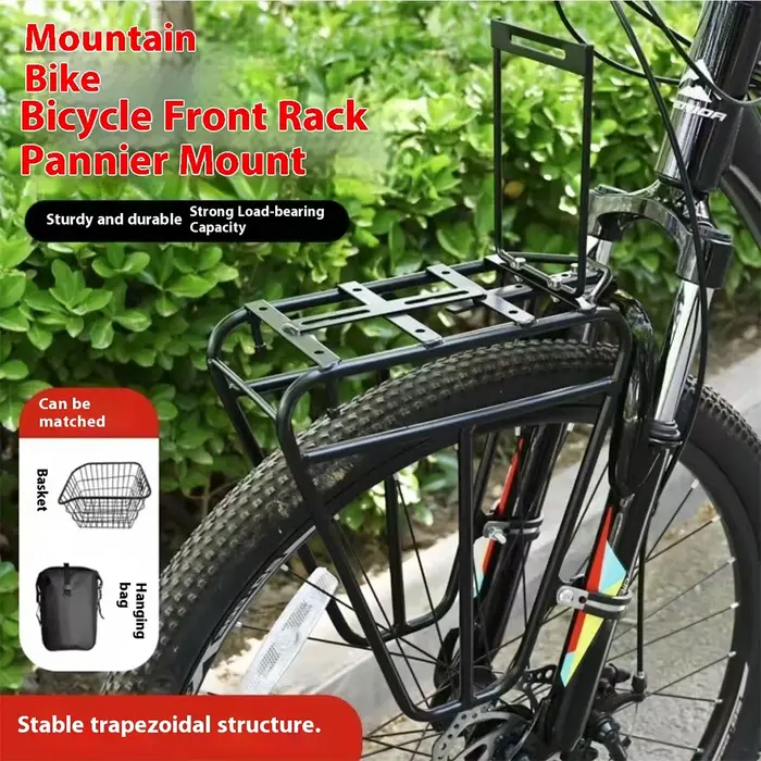 Porte-bagages universel en acier robuste pour fourche avant de vélo