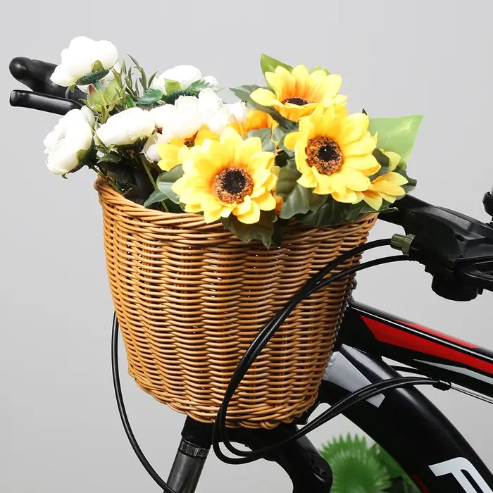 Panier de vélo traditionnel multifonction pour guidon avant